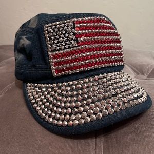 Bedazzled American Flag Hat 🇺🇸